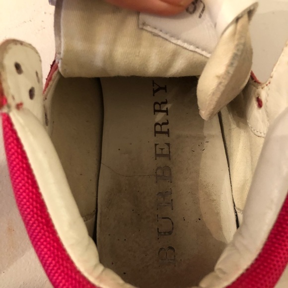Burberry pink/red suede+leather sneakers (size 7) - Picture 6 of 7